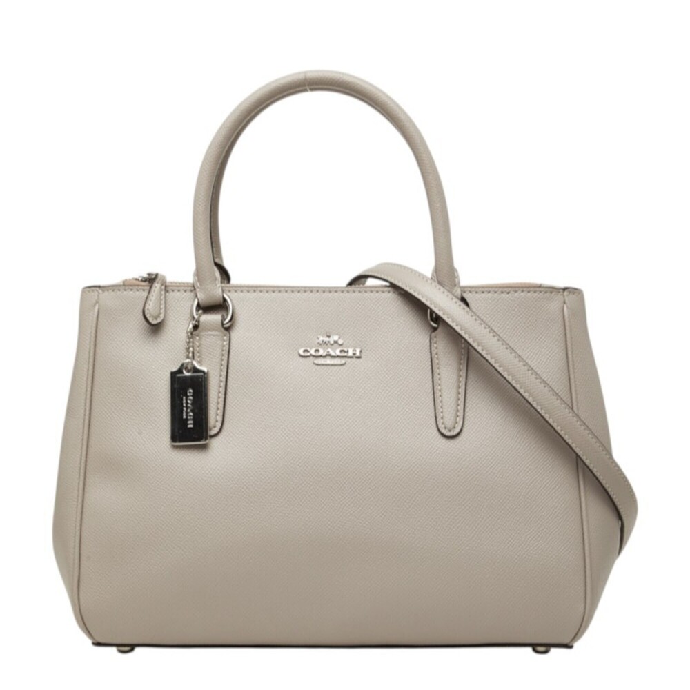 Coach Sally Carryall Handbag Shoulder Bag 2WAY F44958 Beige Leather Women's C...